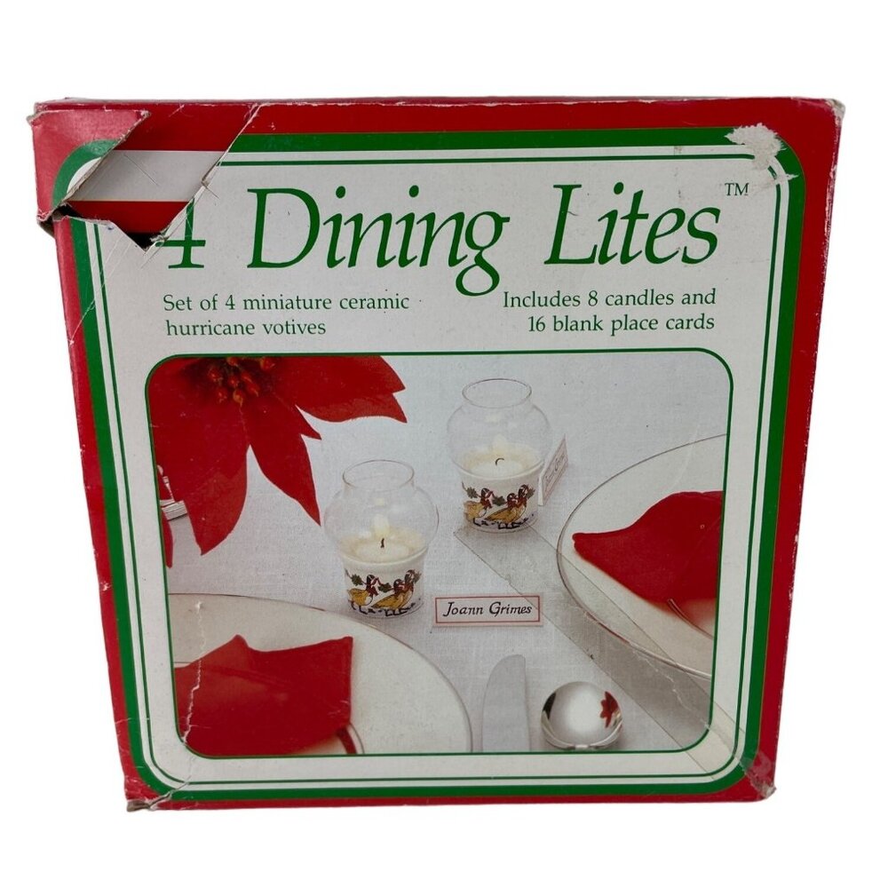 Vintage Potpourri Press Set of 4 Mini Dining Lites/Candle Holders Canada Goose